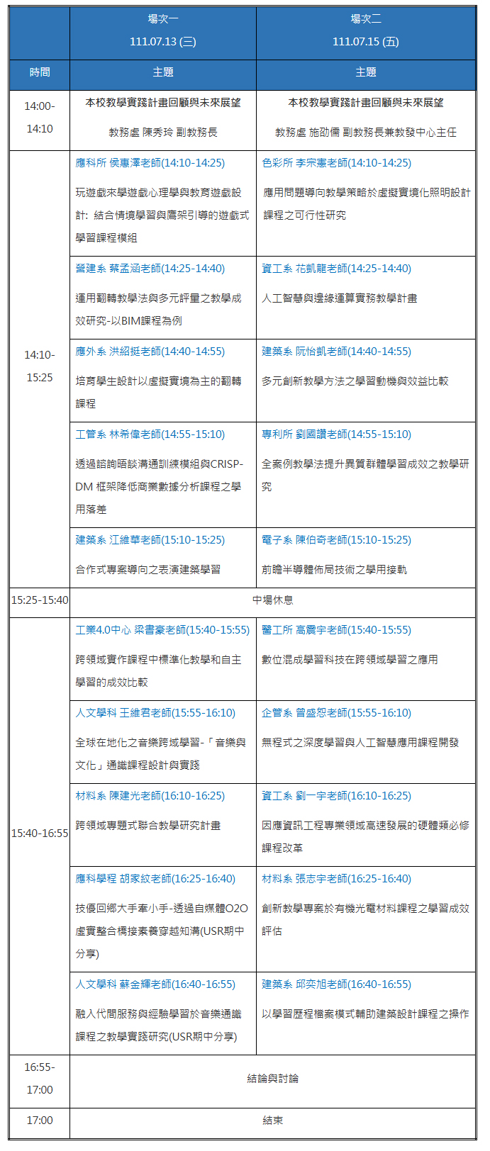 議程